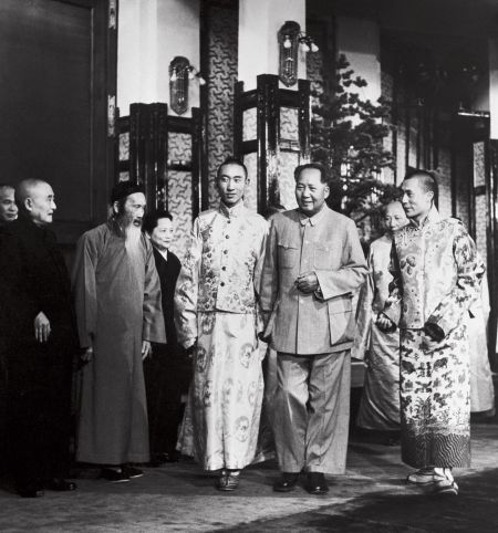 Dalai Lama, Panchen Lama And Mao In Beijing, 1954