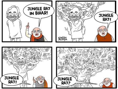Bihar’s Jungle Raj era illustration highlighting lawlessness and weak governance.
