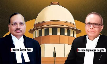 Justice Surya Kant and Justice Joymalya Bagchi, who criticised Punjab’s handling of judicial infrastructure funds.