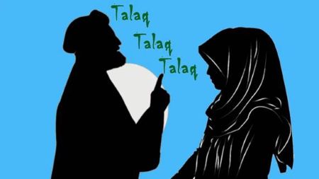 A symbolic graphic representing the practice of Triple Talaq and its legal and social implications.