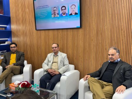 Panel discussion on artificial intelligence and ethics at World Book Fair New Delhi with senior journalists and academics