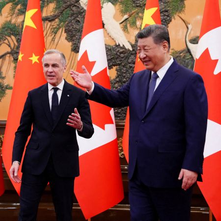 Mark Carney meets China’s President Xi Jinping during talks in Beijing