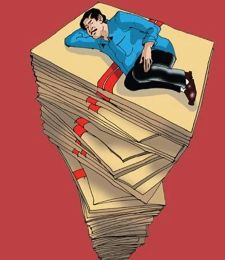 Red tape illustration showing bureaucratic delay