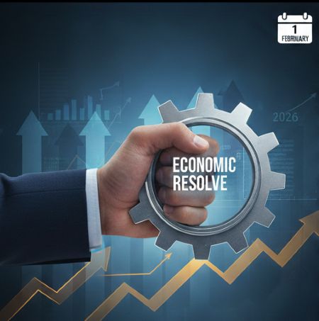 Concept image showing economic resolve and fiscal stability