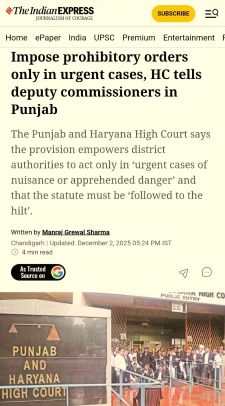 High Court warning on Section 163 BNSS