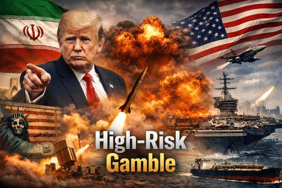 Trump amid Iran–US military tension