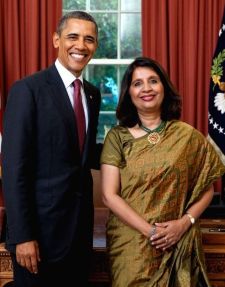 Barack Obama with former Foreign Secretary Nirupama Rao