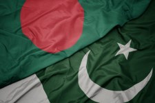 Bangladesh and Pakistan flags displayed together
